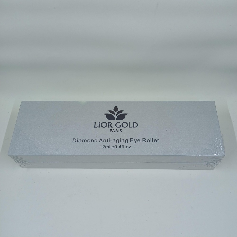 Lior Gold Paris Diamond Anti-Aging Eye Roller 12mL‎ Depuffing Women NEW Caffeine